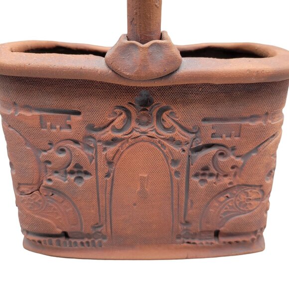 Frohreich Barn Buckets Pottery Terracotta Hand Built Planter Large Unique - Picture 2 of 9